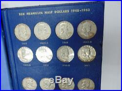 Full Complete Franklin Half Dollar Set 1948-1963 QTY KENNEDY 40 Coins book
