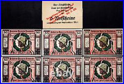 GÖRLITZ / GORLICE 1922 XX-RARE Der Stahlhelm Complete Set withENVELOPE! Notgeld