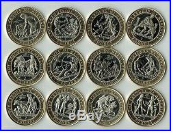 Gibraltar 2 Pounds 1997-2000 Labors of Hercules Complete Set