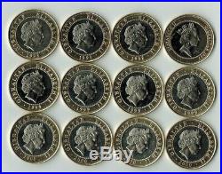 Gibraltar 2 Pounds 1997-2000 Labors of Hercules Complete Set