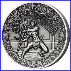 Gladiators Set COMPLETE! With box, 8 coins, 2oz Silver, 5$ Solomon Islands 2017