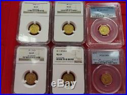 Gold $2.50 Indian Head Complete 15 coin Gem set-Almost never seen on the market