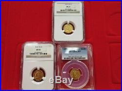 Gold $2.50 Indian Head Complete 15 coin Gem set-Almost never seen on the market
