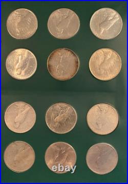 Gorgeous Peace Silver Dollar Complete Full 24 Coin Set, 1921-1935, Beautiful