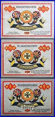 HAMBURG 1921 Assoc. Of Injured War Veterans complete set WWI Germany Notgeld