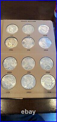 High Grade Peace Silver Dollar Complete 24 Coin Set ALL UNCIRCULATED MS++