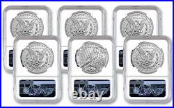 In hand 2021 Morgan Silver Dollars & Peace NGC MS69 6 complete Set