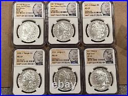In hand 2021 Morgan Silver Dollars & Peace NGC MS69 6 complete Set