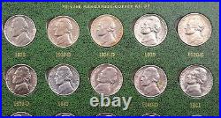 Jefferson Nickel Complete BU MS UNC P & D Set 1938 1988 Silver vintage whitman