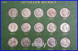 Jefferson Nickel Complete BU MS UNC P & D Set 1938 1988 Silver vintage whitman