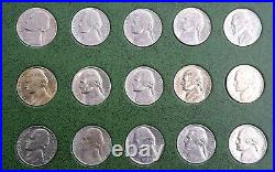 Jefferson Nickel Complete BU MS UNC P & D Set 1938 1988 Silver vintage whitman