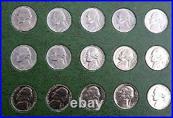 Jefferson Nickel Complete BU MS UNC P & D Set 1938 1988 Silver vintage whitman