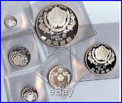 KOREA- 1970, 5000th Anniversary Complete 6 pcs Silver Coin Set, Rare