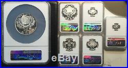 Korea-South 1970 Complete Set of 6 Silver Coins Proof set NGC PF6668