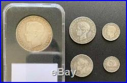 LOT 10 1856-1896 SPAIN-PUERTO RICO COLONIAL COIN COLLECTION COMPLETE SET + Peso