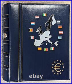 Leuchtturm Album and Complete Set of Uncirculated 2002 Euro Coins