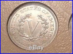 Liberty V Nickel 33 Coin Complete Set Dansco Album 1885,1886,1912S Included