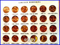 Lincoln Memorial Cents Set Complete 1959-2009 BU P/D/S Dansco includes UNC 72 SD
