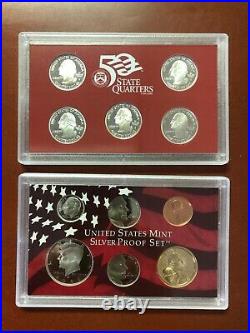 Lot of 11 U. S. Mint SILVER PROOF sets 1999 through 2009 (Complete Run)