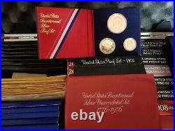 Lot of 76 U. S. Mint Proof sets with Silver 1947 through 2021 (Complete Run)