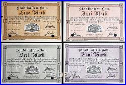 MÜHLHAUSEN / MULHOUSE 1914 RARE Complete Set Early WWI German Notgeld France