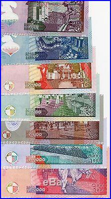Mauritius, NEW Banknotes Complete SET 1999-2016 (25,50,100, 200,500,1000,2000)