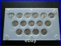 Mercury Silver Dimes Beautiful GEM BU Set 1941-1945 P, D, S (15 Coins) Complete