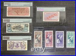 Military Payment Certificate Series 681 Complete Set Graded & Unc. MPC Lot
