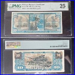 Military Payment Certificate Series 681 Complete Set Graded & Unc. MPC Lot