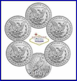 Morgan Dollar 2021 Complete Set 100th Anniversary 5 Mints + Peace Silver Coins