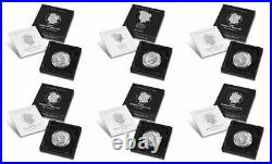 Morgan Dollar 2021 Complete Set 100th Anniversary 5 Mints + Peace Silver Coins