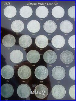 Morgan Silver Dollar Complete Year Set 1878-1921 Capital Holder