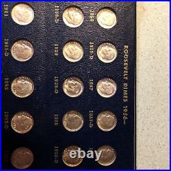NEW PIX! Roosevelt Dimes 46 to 64, With 50-64 proofs Complete 63 Coin Set