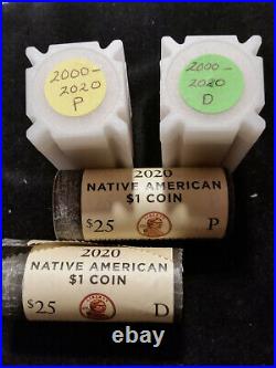 Native American/Sacagawea Dollar Set (44 cions) Complete P&D Unc set 2000-2021