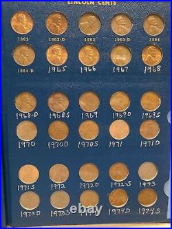 Near complete set 1909 to 1974 Lincoln Penny Cent Dansco Album Incl. 1914D 1931S