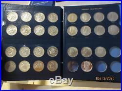 Near complete set KENNEDY half dollars 1964-1986 inc silver & proofs 59 coins