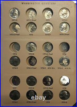 Nearly Complete 1932 1998 Washington Silver Quarter Set BU & Proof High End