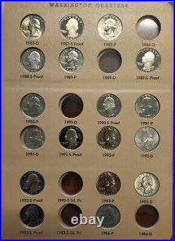 Nearly Complete 1932 1998 Washington Silver Quarter Set BU & Proof High End