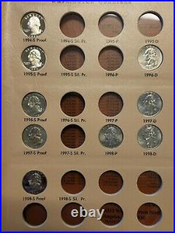 Nearly Complete 1932 1998 Washington Silver Quarter Set BU & Proof High End