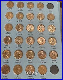 Nearly complete (-6) Lincoln folder 1909-1940 with19 UNC coins, premium set READ
