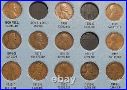 Nearly complete (-6) Lincoln folder 1909-1940 with19 UNC coins, premium set READ