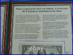PCG Stamps & Coins Complete Set Of 20th Century Federal Reserve Notes Lot Of 10
