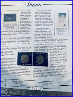 PCS Complete Statehood Quarter Collection 100 BU Coins Total P&D Mint 3 Stamps