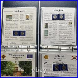 PCS Complete Statehood Quarter Collection 100 Coins Total Mint+Stamps