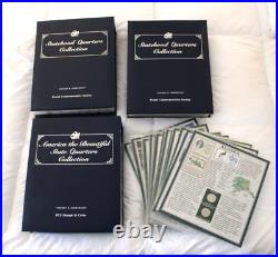 PCS Complete Statehood Quarter Collection 222 BU Coins Total P&D Mint+Stamps