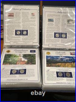 PCS Statehood 50 State Quarters Collection Volume I & II Complete postal society