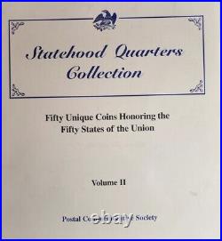 PCS Statehood Quarters Collection Complete 50 State Set Volume I & II SC345