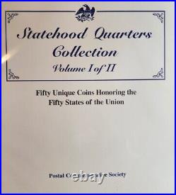 PCS Statehood Quarters Collection Vol 1 and 2 all 50 States P&D, withstamps. SC341
