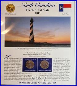 PCS Statehood Quarters Collection Vol 1 and 2 all 50 States P&D, withstamps. SC341