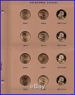 PDS Sacagawea 2000-2014 + 2015 P D S PROOF COMPLETE SET BU NATIVE dollar Dansco